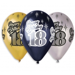 Balony na 18 urodziny 30 cm 6 szt