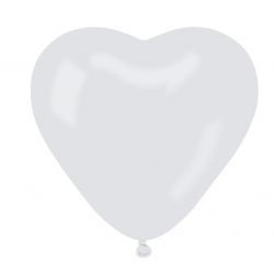 Balony pastelowe Serce Białe 25 cm 10 szt.