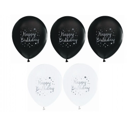 Balony na Urodziny Happy Birthday 5 szt. 30 cm