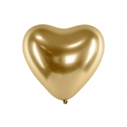 Balony Chromowane Złote Serce 27 cm 1 szt.