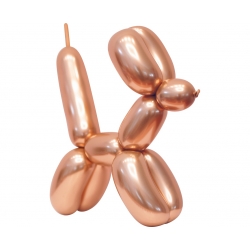 Balony do modelowania platynowe Różowo-złote