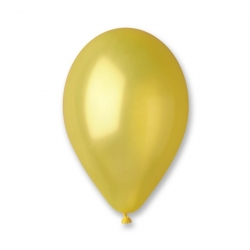 Balony metalizowane Żółte 20 cm 10 szt Na hel