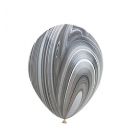 Balony Melanż czarno-biały Qualatex 28 cm