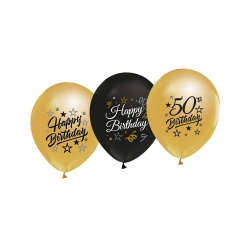 Balony na 50 urodziny 30 cm 5 szt.