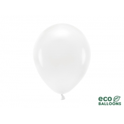 Balony pastelowe Białe Eco 26 cm