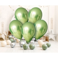 Balony chromowane zielone