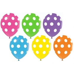 Kolorowe balony w groszki kropki 30 cm 10 szt