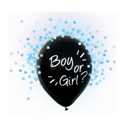 Balony z konfetti na Baby Shower Boy or Girl 30 cm 4 szt