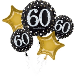 Bukiet balonów foliowych na 60 urodziny