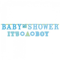 Girlanda it's a Boy Niebieska Baby Shower 2 szt