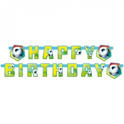 Girlanda urodzinowa Happy Birthday - Piłka Nożna 1,8 m