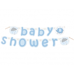 Niebieska Girlanda na Baby Shower Chłopca 1,6 m