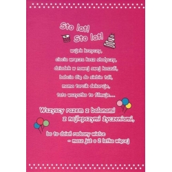 Kartka z życzeniami urodzinowymi Hello Kitty