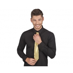 Krawat Cekinowy Złoty 40 cm