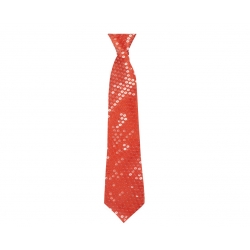 Krawat w Cekiny Czerwony 40 cm