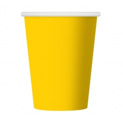 Kubeczki papierowe Żółte 270 ml 6 szt
