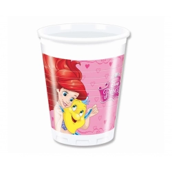Kubeczki plastikowe Księżniczka Zosia Arielka Disney 8 szt. 200 ml