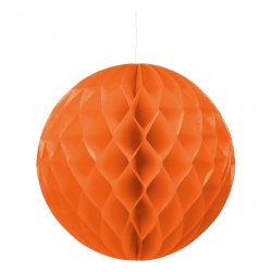 Dekoracyjna Kula Pomarańczowa z bibuły 30 cm