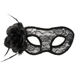 Maska ażurowa Czarny Kwiat Dodatek
