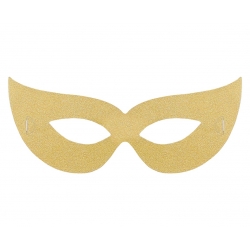 Karnawałowa Maska papierowa Złota