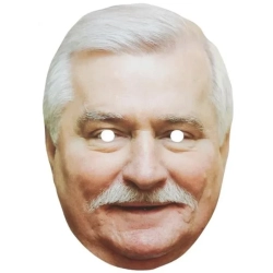 Maska papierowa Lech Wałęsa Polityk