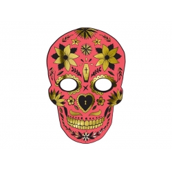 Maska papierowa Meksykańska Czaszka Day of the Dead Hallowen