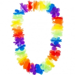 Naszyjnik Hawajski Kolorowy Neonowe Kwiaty Tropikalne 115 cm