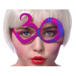 Okulary Różowe cyfra 30 urodziny