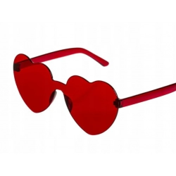 Imprezowe Okulary Czerwone Serca na Walentynki