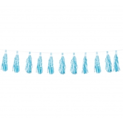 Girlanda Niebieskie Frędzle na Baby Shower 3 m