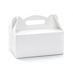 Pudełko na ciasto dla gości Białe 19x14x9 cm 1 szt.