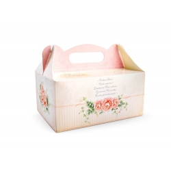 Ozdobne pudełko na ciasto Róże 19x14 cm