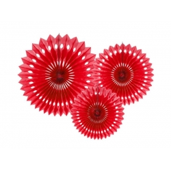 Rozety dekoracyjne Czerwone 20-30 cm Walentynki