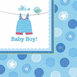 Serwetki niebieskie It's a Baby Boy na Baby Shower