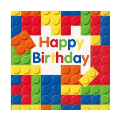 Serwetki papierowe Kolorowe Klocki Lego 16 szt 33x33 cm