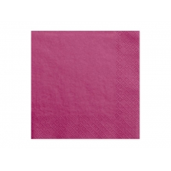 Serwetki papierowe Ciemno Różowe 20 szt 33x33 cm