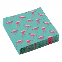 Serwetki papierowe Różowe Flamingi 20 szt 33x33
