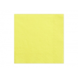 Serwetki papierowe Żółte 20 szt. 33x33 cm