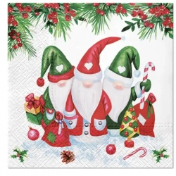 Serwetki papierowe Mikołaje Boże Narodzenie 20 szt. 33x33 cm