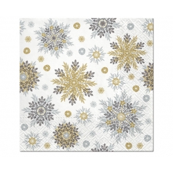 Serwetki papierowe Świąteczne Płatki Śniegu 33x33 cm 20 szt.