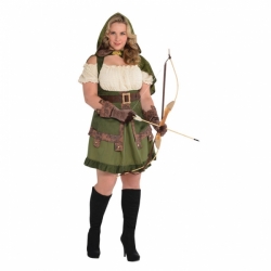 Duży Strój karnawałowy Kobieta Robin Hood XXL
