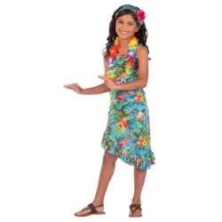 Strój karnawałowy Hawajska Sukienka dla dziewczynki 4/6 lat