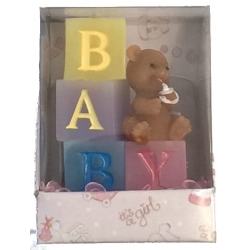 Świeczka dekoracyjna na Baby Shower dla dziewczynki