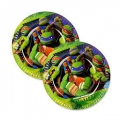 Talerzyki papierowe Wojownicze Żółwie Ninja 18 cm 8 szt