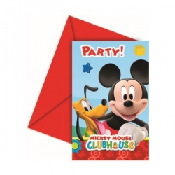 Zaproszenia urodzinowe Myszka Mickey 6 szt
