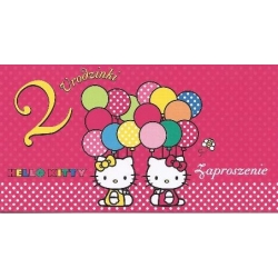 Zaproszenie na 2 urodzinki Hello Kitty