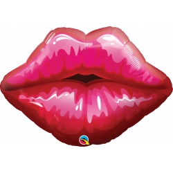 Balon foliowy Czerwone Usta Całus Buziak 76 cm