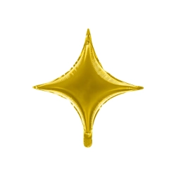 Balon foliowy Gwiazdka Złota gwiazda 4-ramienna 42 cm