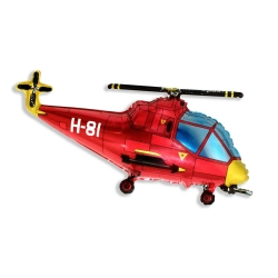 Balon foliowy Helikopter Czerwony