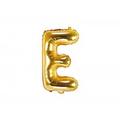 Balon foliowy Litera E Złoty 35 cm